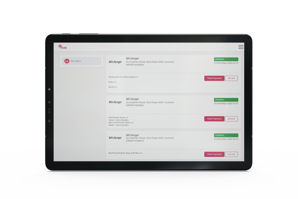 online ordering point of sale systems in australia
